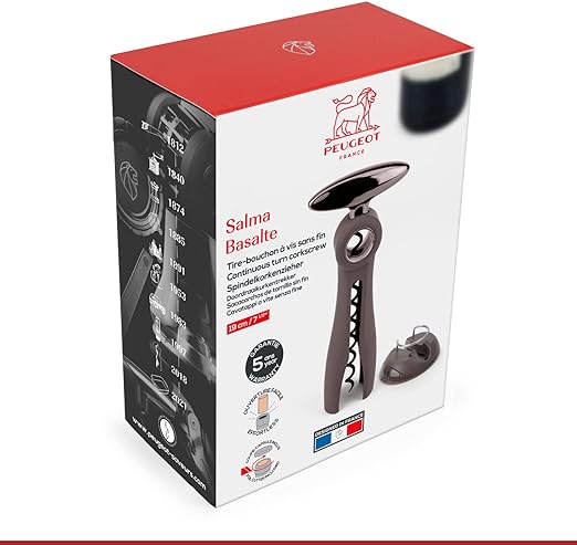 Peugeot - Salma 7.4" Infinity Basalte Corkscrew with Foil Cutter - 200374 - DISCONTINUED