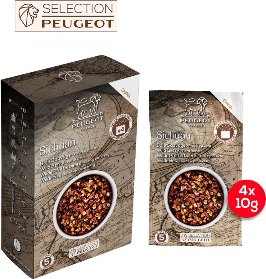 Peugeot - Sichuan 4 x 10 g Sachets of Chinese Red Pepper - 42448