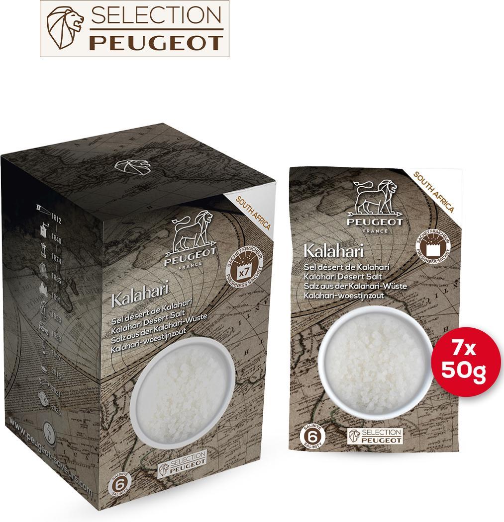 Peugeot - South African Kalahari Salt 350g, Pack of 7 x 50g Sachets - 46965