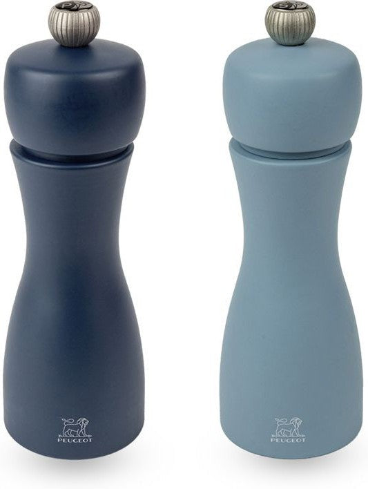 Peugeot - Tahiti 6" Wood Blue Tones Salt and Pepper Mills, Pack of 2 (15 cm) - 2/42967