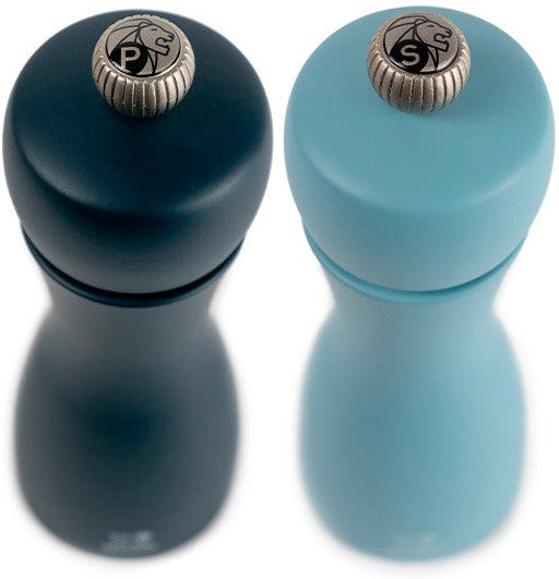 Peugeot - Tahiti 6" Wood Blue Tones Salt and Pepper Mills, Pack of 2 (15 cm) - 2/42967