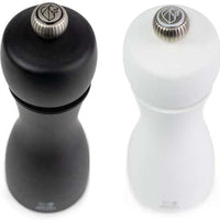 Peugeot - Tahiti 6" Wood Matte Black, White Tones Salt and Pepper Mills, Pack of 2 (15 cm) - 2/24260