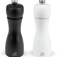 Peugeot - Tahiti 6" Wood Matte Black, White Tones Salt and Pepper Mills, Pack of 2 (15 cm) - 2/24260