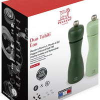 Peugeot - Tahiti 6" Wood Moss Green & Mint Green Tones Salt and Pepper Mills, Pack of 2 (15 cm) - 2/42950