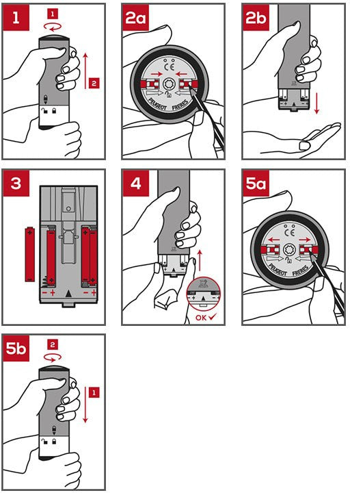 Peugeot - Zeli 5.5" Stainless Steel Electric Salt and Pepper Mill (14 cm) - 2/28480