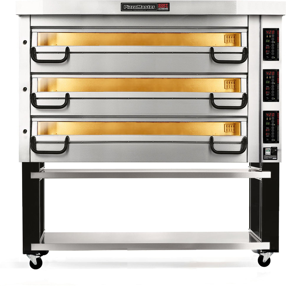 PizzaMaster - 700 Series 4 Stone Hearth, 3 Deck, Modular Electric Pizza Oven - PM 743ED