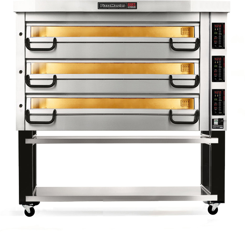 PizzaMaster - 800 Series 4 Stone Hearth, 3 Deck, Modular Electric Pizza Oven - PM 843ED