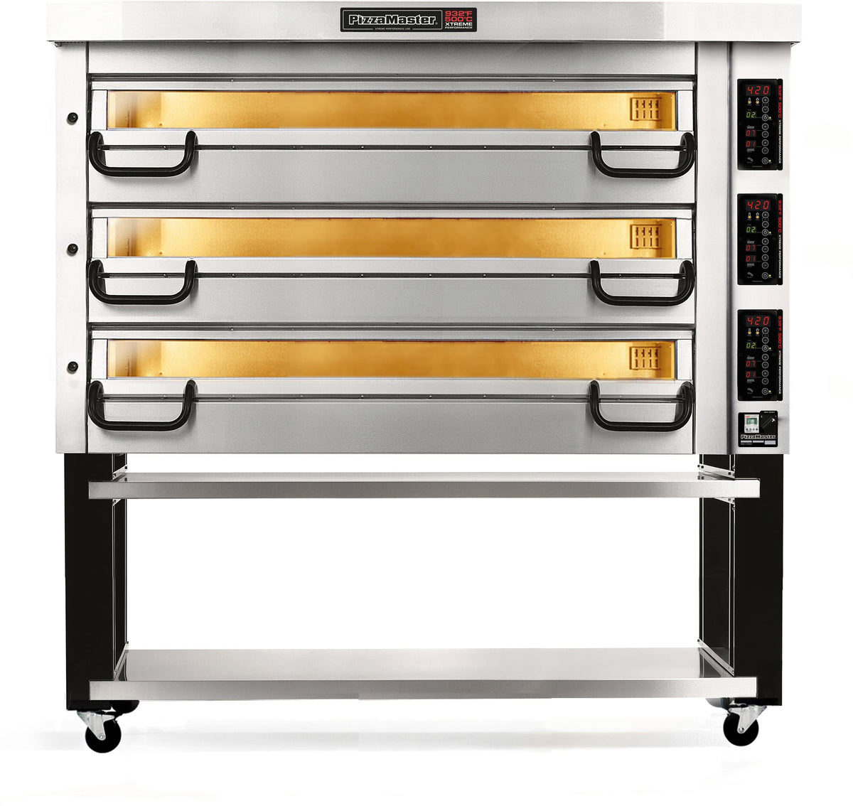 PizzaMaster - 800 Series 4 Stone Hearth, 3 Deck, Modular Electric Pizza Oven - PM 843ED