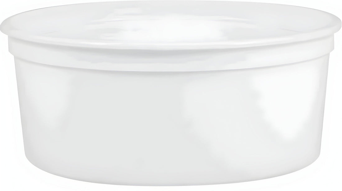 Plastipak - 8 Oz White Polypropylene Food Containers, 500/Cs - 136A