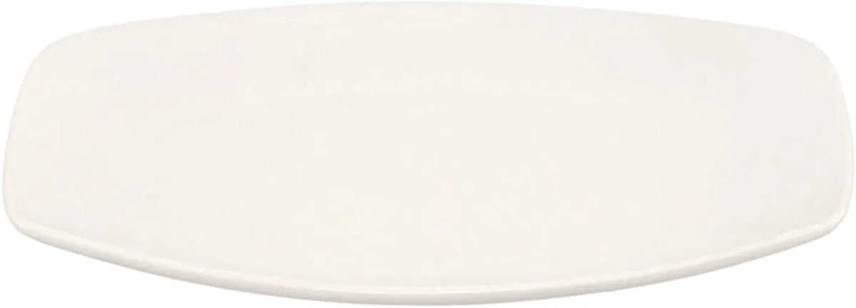 Porland - Dove 10.6" White Square Oval Plate, Pack of 6 - 04AP009655