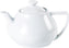 Porland - Dove 13 Oz White Tea Pot With Lid, Pack of 6 - 04AP005444