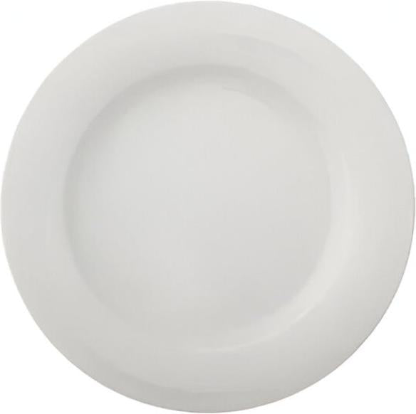 Porland - Dove 7.9" White Flat Plate, Pack of 6 - 04AP008787