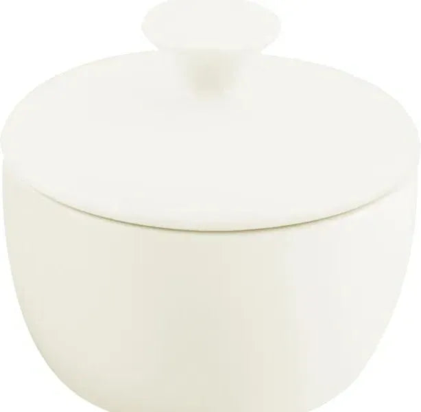 Porland - Dove 7.35 Oz White Soley Sugar Bowl with Lid, Pack of 6 - 04ALM000363