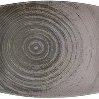 Porland - Ethos Lykke 10.6" Gray Rectangular Oval Plate, Pack of 6 - 04ALM005953