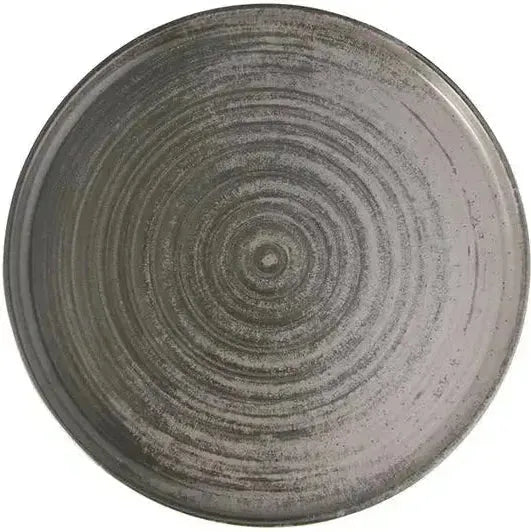 Porland - Ethos Lykke 11.75" Gray Flat Round Plate, Pack of 6 - 04ALM005789