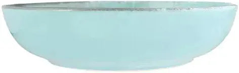 Porland - Lykke 8.6", 28 Oz Turquoise Flat Bowl, Pack of 6 - 04ALM005798