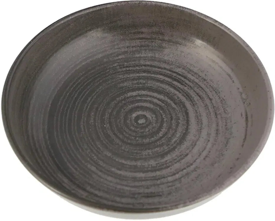 Porland - Lykke 8.6", 28 Oz Grey Flat Bowl, Pack of 6 - 04ALM005799