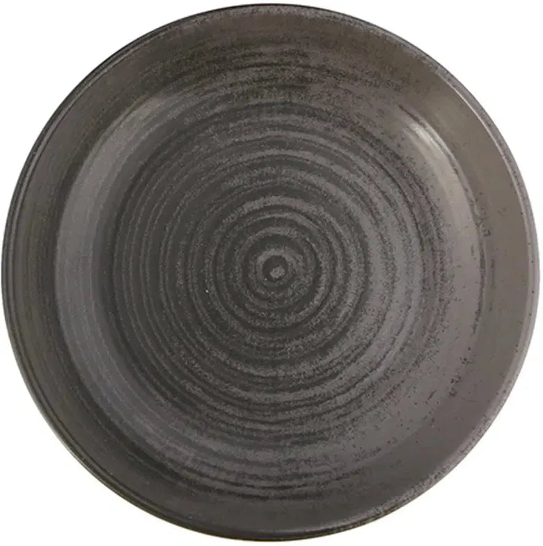 Porland - Lykke 8.6", 28 Oz Grey Flat Bowl, Pack of 6 - 04ALM005799