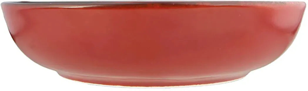 Porland - Lykke 8.6", 28 Oz Red Flat Bowl, Pack of 6 - 04ALM005797