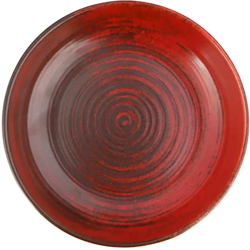 Porland - Lykke 8.6", 28 Oz Red Flat Bowl, Pack of 6 - 04ALM005797