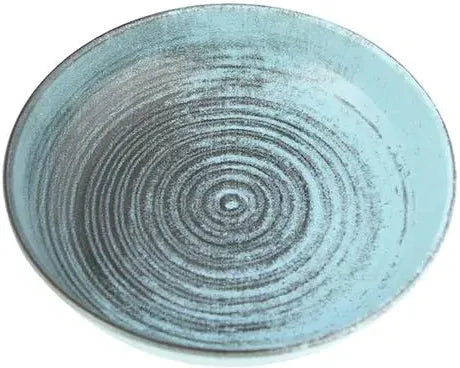 Porland - Lykke 8.6", 28 Oz Turquoise Flat Bowl, Pack of 6 - 04ALM005798