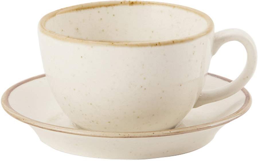 Porland - Seasons 250 ml Beige Tea Cup, Pack of 6 - 04ALM001408