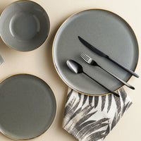 Porland - Seasons 5.6" Dark Grey Saucer For Tea Cup, Pack of 36 - 04ALM007037