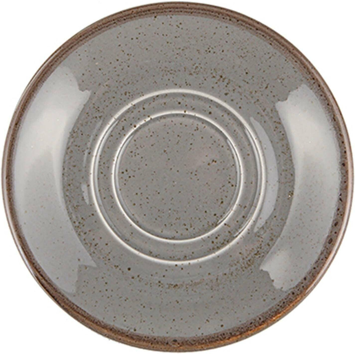 Porland - Seasons 5.6" Dark Grey Saucer For Tea Cup, Pack of 36 - 04ALM007037