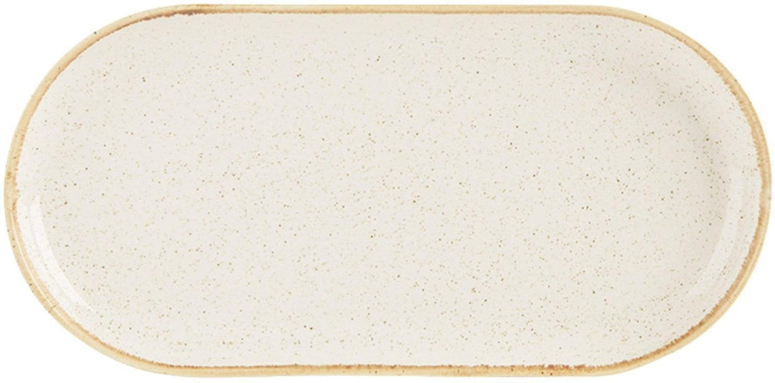 Porland - Seasons 5.6"x 11.75" Beige Rectangular Platter, Pack of 6 - 04ALM001955