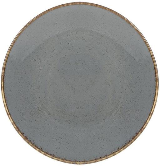 Porland - Seasons 7.2" Round Dark Grey Coupe Plate, Pack of 6 - 04ALM002448