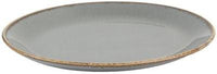 Porland - Seasons 7.5" x 9.5" Oval Dark Grey Plate, Pack of 6 - 04ALM002468