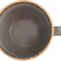 Porland - Seasons 8.25 Oz Dark Grey Bowl Shape Cup, Pack of 6 - 04ALM002453