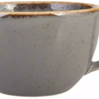 Porland - Seasons 8.25 Oz Dark Grey Bowl Shape Cup, Pack of 6 - 04ALM002453