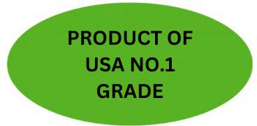Precision Label & Tag - 1.5" Green Oval PRODUCT OF USA NO.1 GRADE Label, 1000/rl - LAB3003