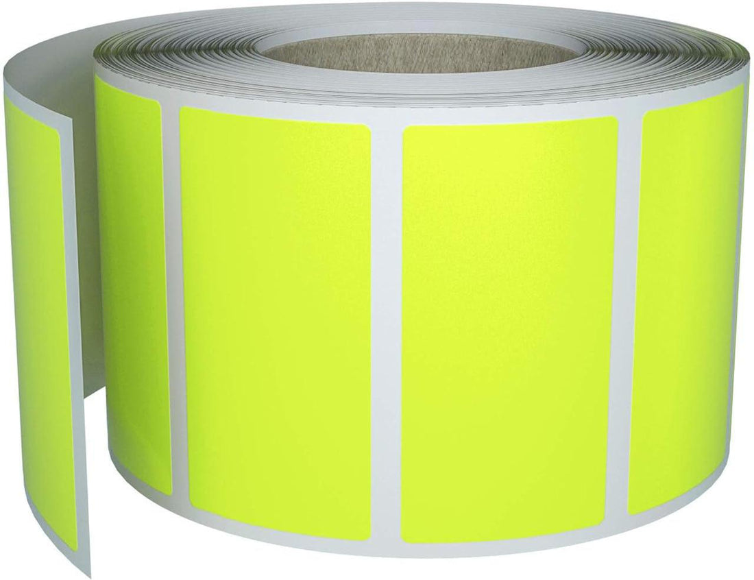 Precision Label & Tag - Green and Yellow Rectangle DELICIOUS PRODUCE FRESH Label, 1000/rl - LAB1880