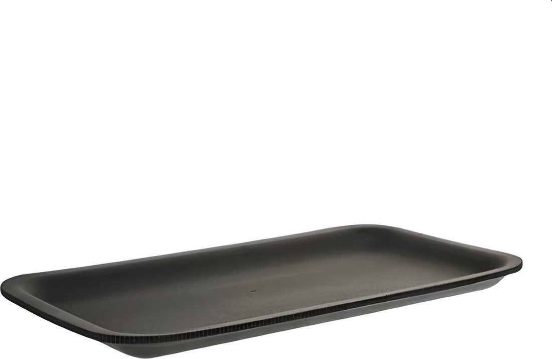 ProAmpac - 10.31" x 5.44" x 0.5" 35/13S Black Foam Meat Trays, Pack of 500 - 2010350N00
