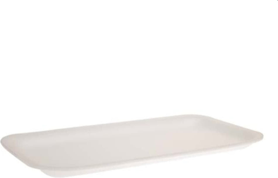 ProAmpac - 10.31" x 5.44" x 0.5" 35/13S White Foam Meat Trays, 500 Per Case - 2010350W00