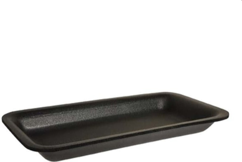 ProAmpac - 10.75" x 5.875" x 1.19" 10P Black Foam Meat Trays, Pack of 400 - 201010PN00