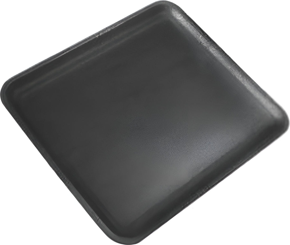 ProAmpac - 11" x 9" x 0.625" 12S Black Foam Meat Trays, 250 Per Case - 201012SN00