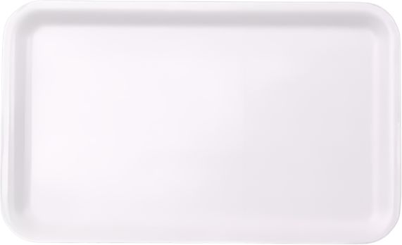 ProAmpac - 11.75" x 7.5" x 0.75" 16S White Foam Meat Trays, 250 Per Case - 201016SW00