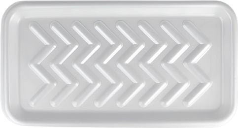 ProAmpac - 14" x 8.63" x 1.63" 25S White Foam Meat Trays, Pack of 250 - 201025SW00