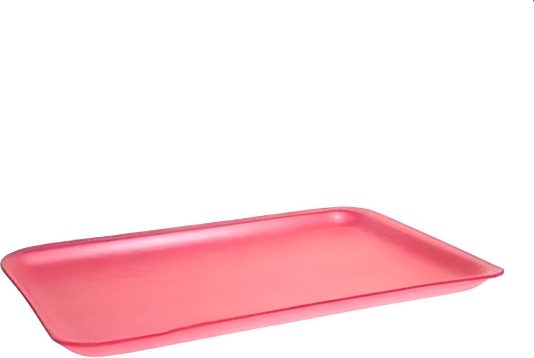ProAmpac - 15" x 5.19" x 0.75" 7H/7S Rose Pink Foam Meat Trays, 250 Per Case - 201007HP00