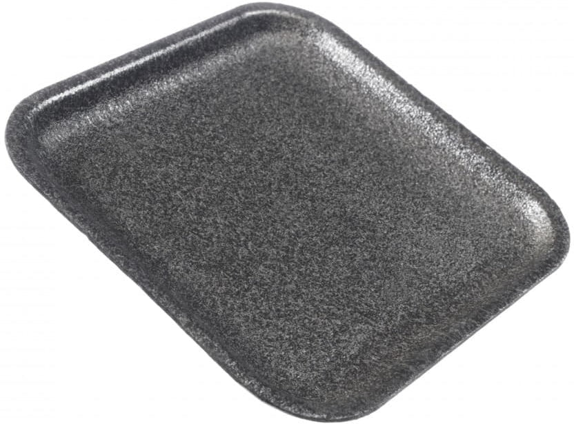 ProAmpac - 5.25" x 5.25" x 0.5" 1S Black Foam Meat Trays, 1000 Per Case - 201001SN00