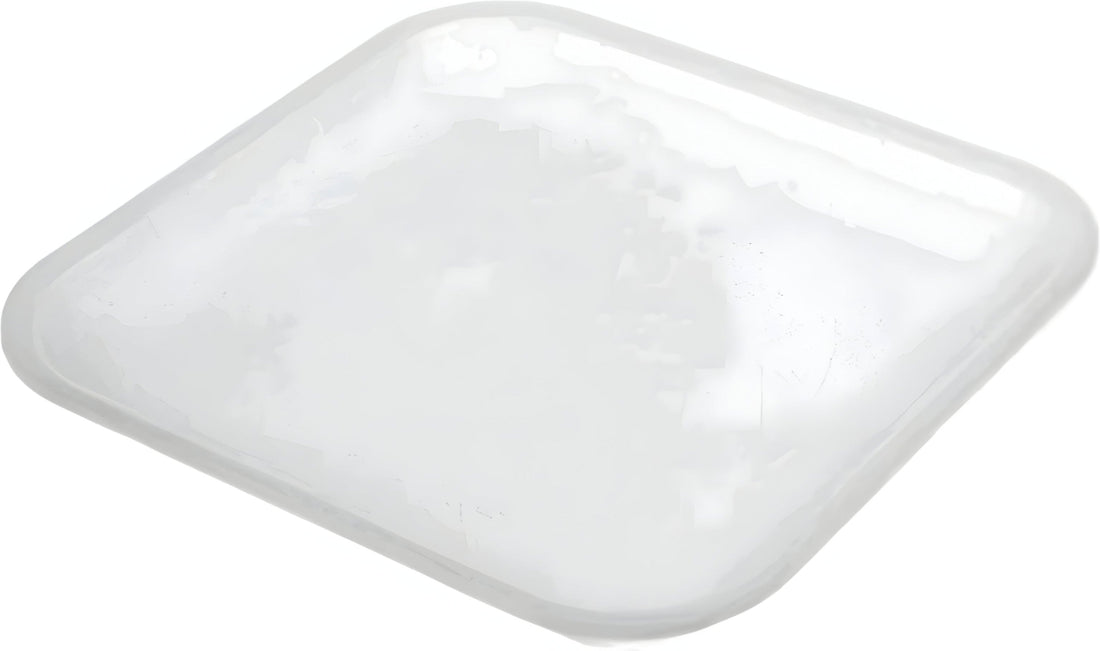 ProAmpac - 5.25" x 5.25" x 0.5" 1S White Foam Meat Trays, 1000 Per Case - 201001SW00