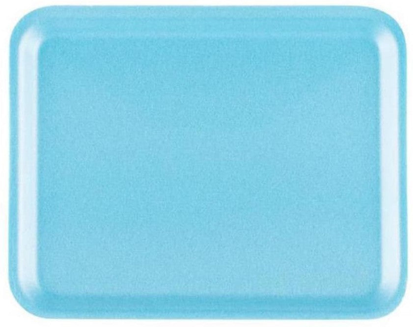 ProAmpac - 8.25" x 5.75" x 1" 2/2D Blue Foam Meat Trays, Pack of 500 - 2010020B00