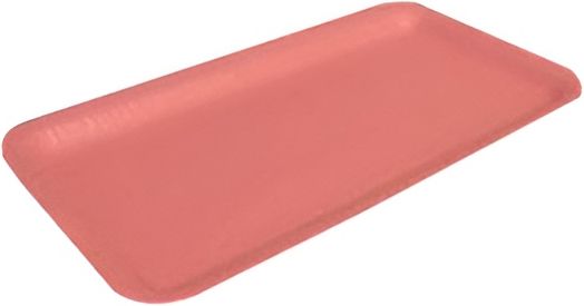 ProAmpac - 8.25" x 5.75" x 1" 2/2D Rose Pink Foam Meat Trays, 500 Per Case - 2010020P00