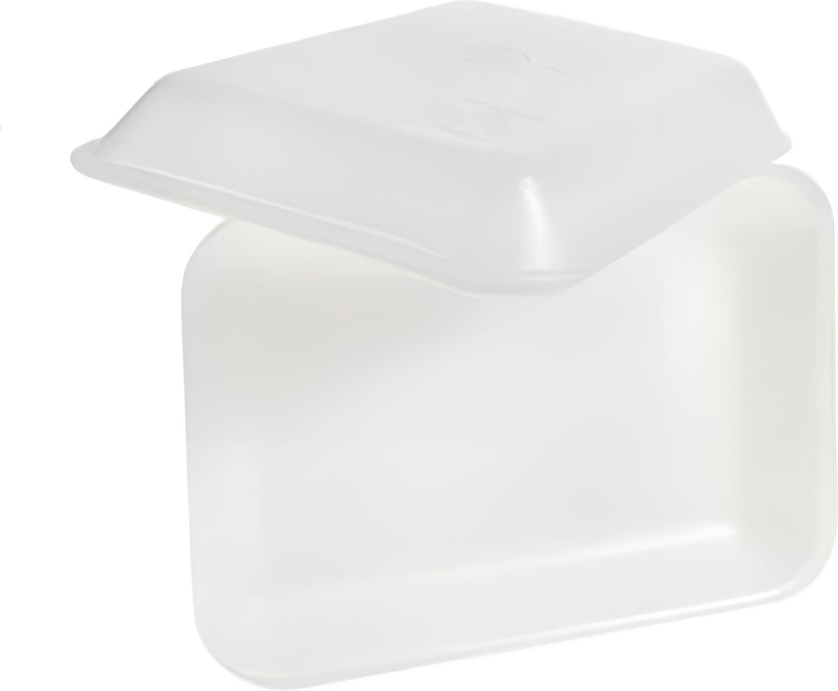 ProAmpac - 8.25" x 5.75" x 1" 2/2D White Foam Meat Trays, 500 Per Case - 2010020W00