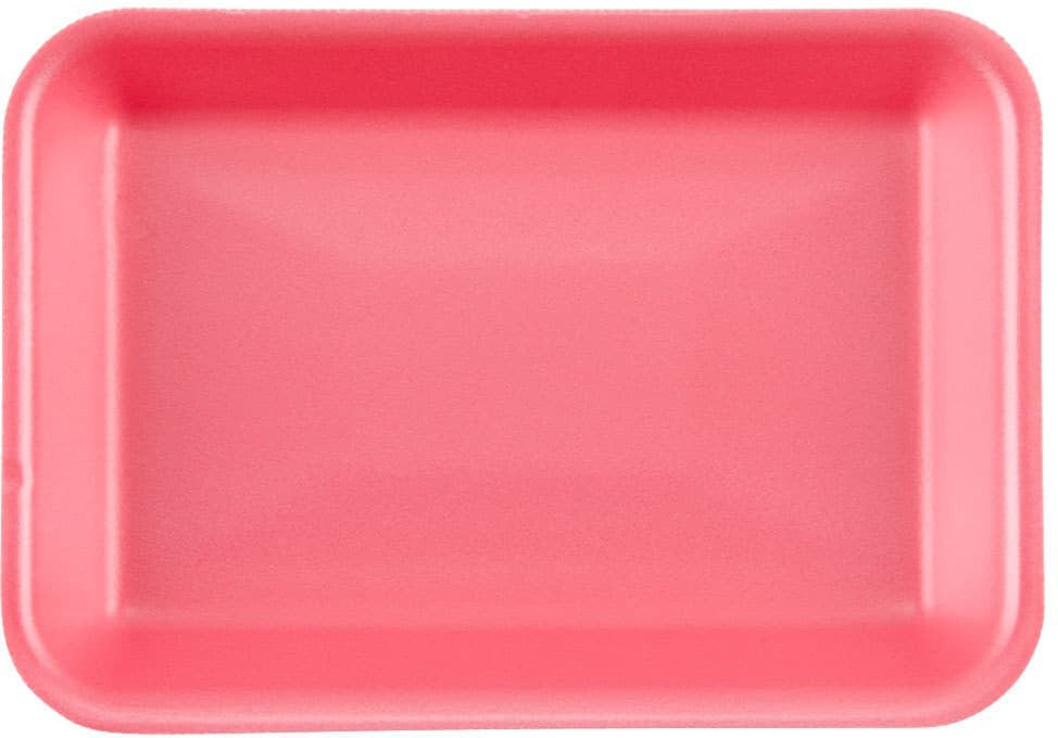 ProAmpac - 8.50" x 4.50" x 0.56" 17S Pink Foam Meat Trays, Pack of 1000 - 20101700