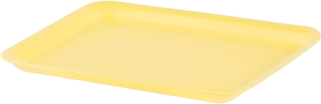 ProAmpac - 9.125" x 7.125" x 0.625" 34/4S Yellow Foam Meat Trays, 500 Per Case - 2010340Y00