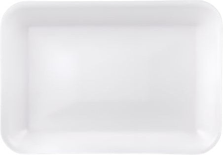 ProAmpac - 9.125" x 7.125" x 1.25" 4D White Foam Meat Trays, 500 Per Case - 201004DW00